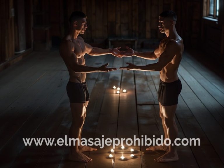 Tantra y sexo neutro gay en Barcelona, sesión tántrica íntima entre hombres con velas